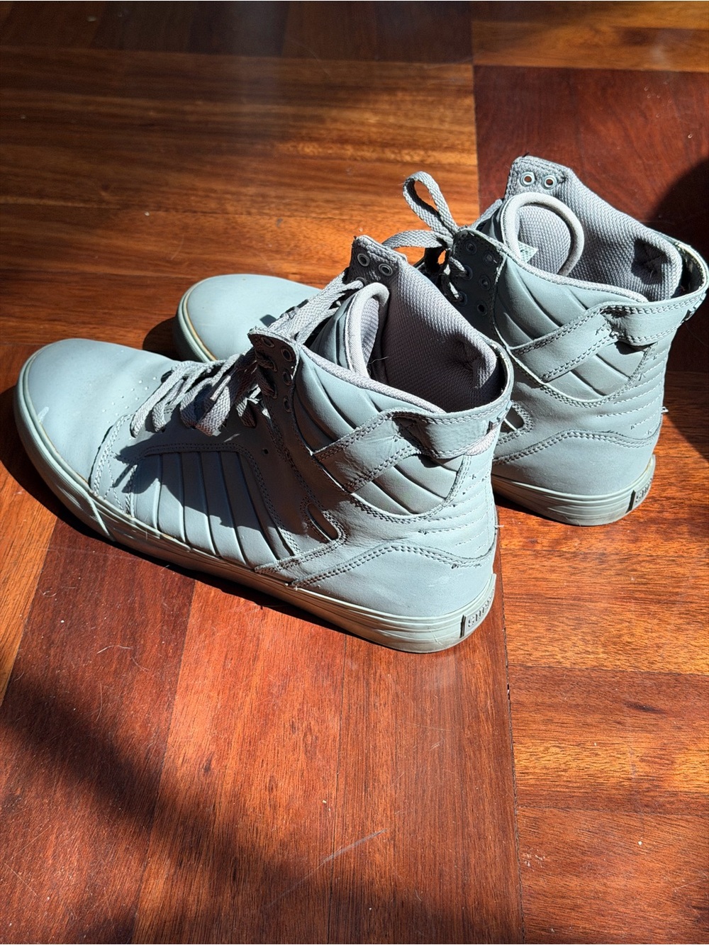 Supra Skytop Gray High-Top Sneakers Gray US 12 Chad Muska - Picture 5 of 10